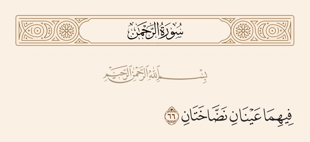 سورة الرحمن الآية رقم 66