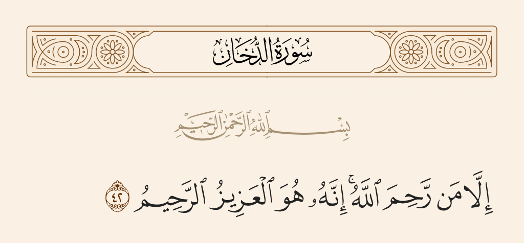 سورة الدخان الآية رقم 42