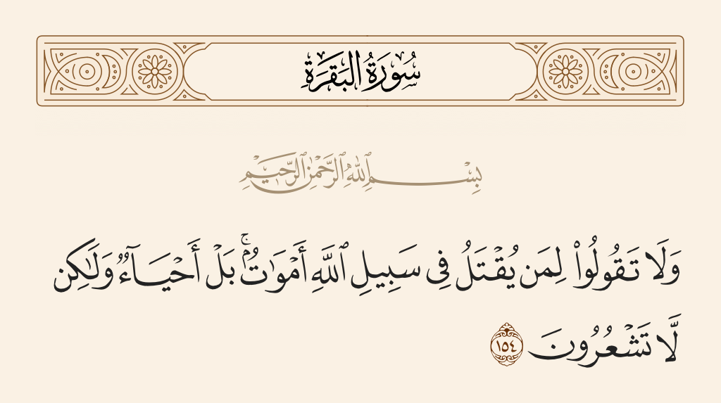 سورة البقرة الآية رقم 154